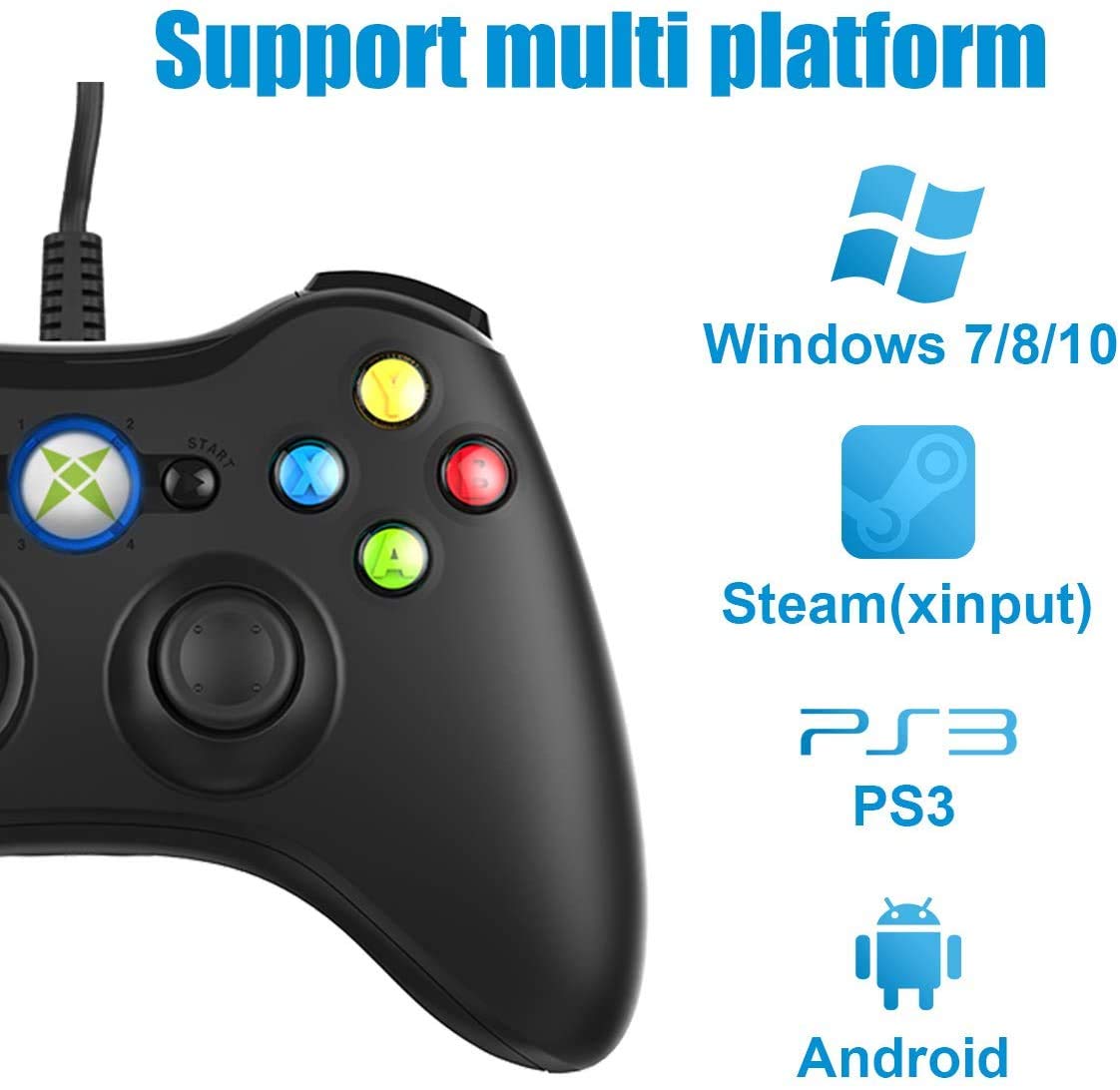 NBCP Wireless Game Controller Gamepad for PC/Laptop gaming Computer(Windows XP/7/8/10) / PS3 Steam Game controller