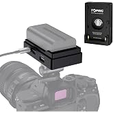 Accsoon Toprig NP-F Battery Adapter Plate for NP-F 550/750/970 with LED Low Battery Indicator, 1/4'' Screw Mount - Lightweight Design for DSLR Camera, Video Rig, PD20W Fast Charging Adapter Mount