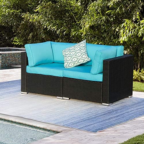 Green4ever 2 Piece Patio Loveseat, All Weather Outdoor Furniture