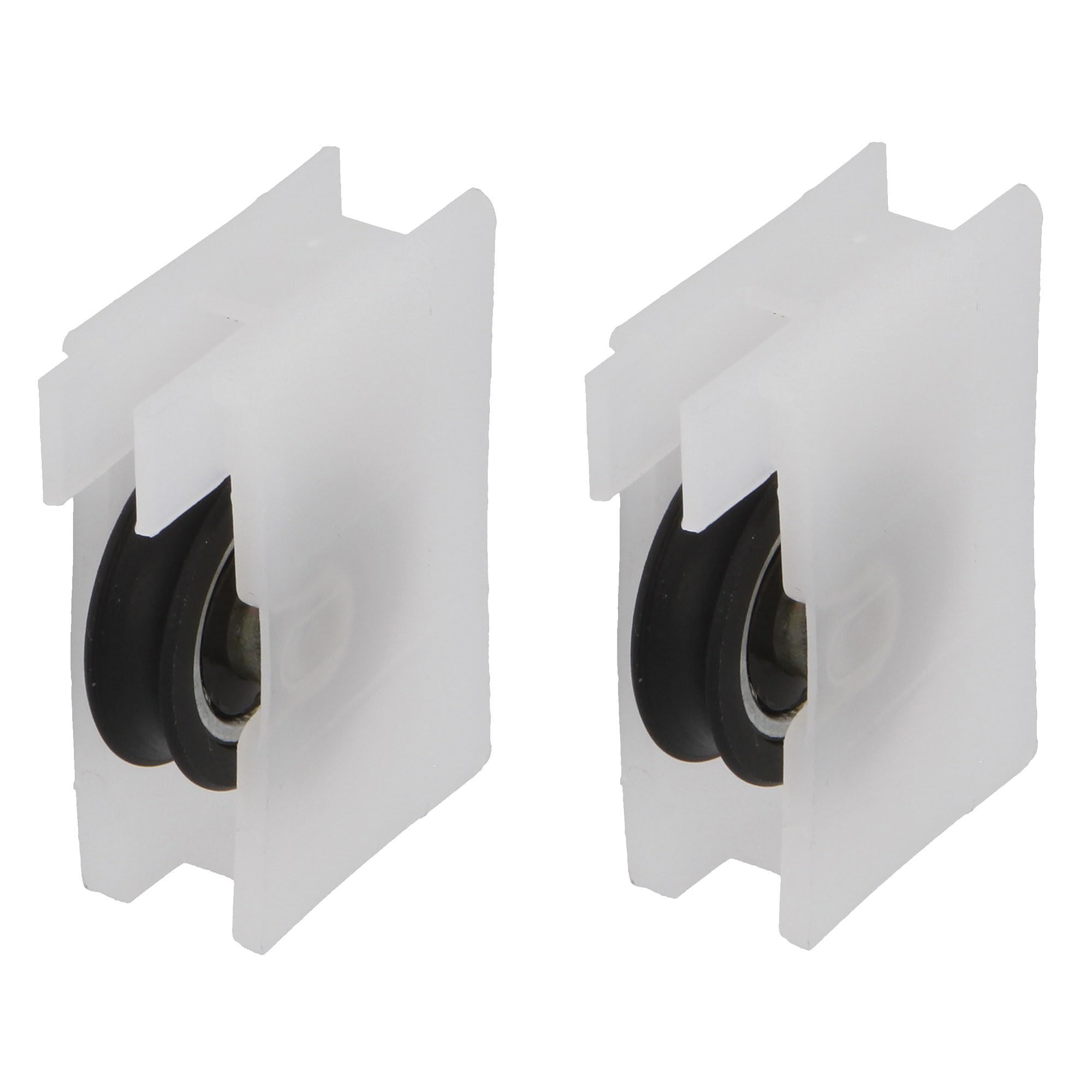 Amig - Sliding Window Roller - Set of 2 Units - Size 40 x 33 mm - Nylon Housing with Ball Bearings - Designed for Sliding Windows - White - Mod. COR04