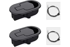 Baridwon 2 Sets Recliner Replacement Parts - Metal Recliner Handle, Release Pull Cable Fits Ashley & Most Recliner Sofas, Exposed Cable Length 5.1 Inches