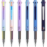 VideMundi 6Pack Multicolor Pens,0.5mm 3-in-1Multicolor Gel Ink Pen,18 Colors Retractable Gel Ink Pens for Office, School Supplies (Multicolor)