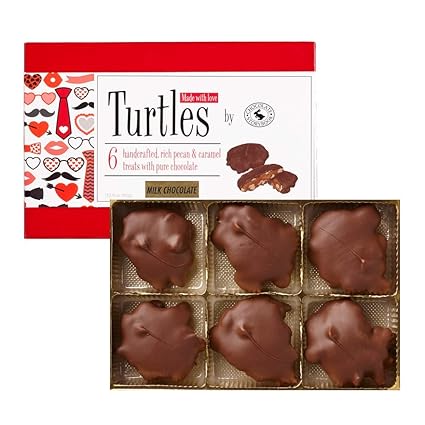 Amazon Com Milk Chocolate Pecan Turtles Valentine S Day Gift Box