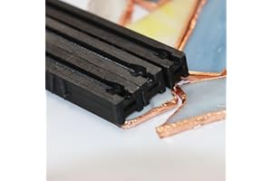 PIAOLGYI 3 PCS Stained Glass Copper Foiling Tool,Hand Foiler 7/32,1/4,3/16 Foil Crimper,Stained Glass Hand Foiler 7/32,1/4,3/16,Black(Don't Include Glass)