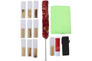 5pcs Clarinet Key with Cleaning Cloth Gloves Reeds Cork Grease Brush Woodwind Instrument Playing Accessories Performance