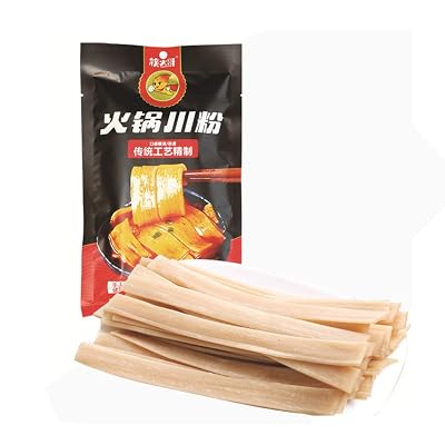 Sweet Potato Noodles, 2 Pack Sichuan Specialty Hotpot Wide Crystal Vermicelli, Sweet Potato Starch, Gluten-free and No Additive, 8.4 oz
