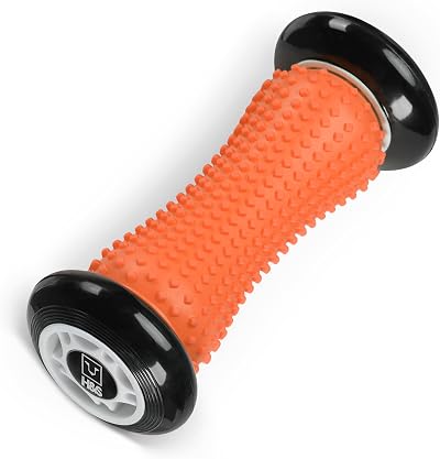 H&S Foot Massage Ball Roller – Silicone Foot Arch Roller with Nubs, Orange
