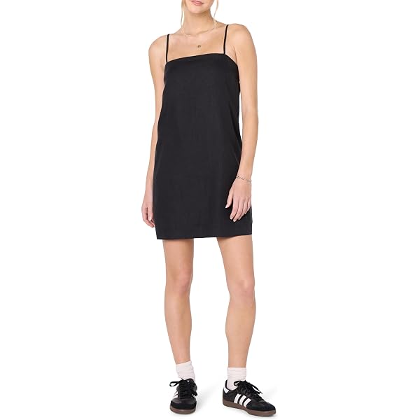 knee length dresses for ladies Pleats and Flare Stretchy Linen Mini Dress