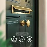 Letter Box Cover Brush Flap Draught Proof Gold Finish 293x77mm view 3