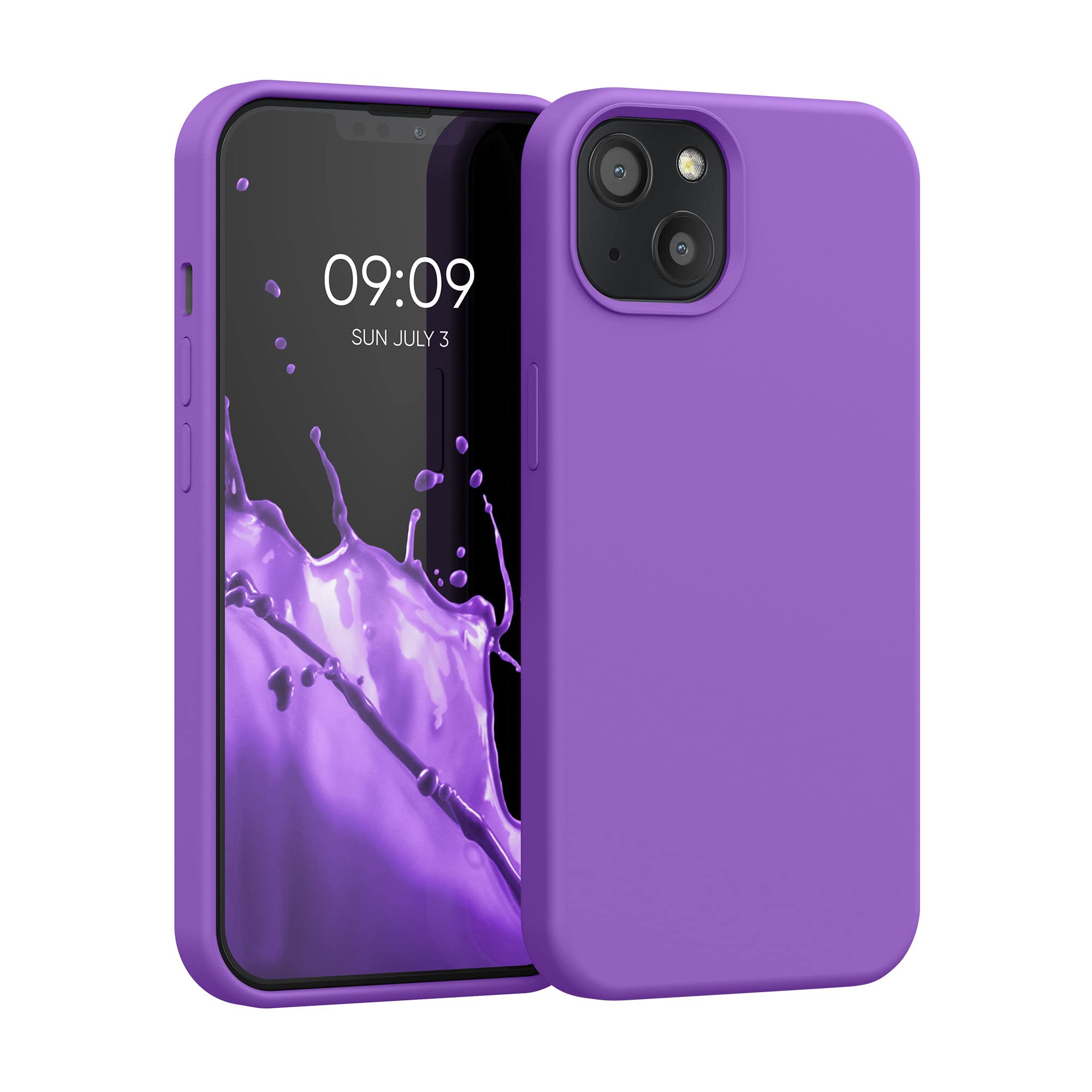 kwmobile Case Compatible with Apple iPhone 13 Case - TPU Silicone Phone Cover with Soft Finish - Orchid Purple — image 1