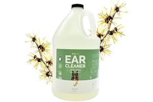 Bark2Basics Dog Ear Cleaner, 1 Gallon - All Natural, Witch Hazel, Gentle Aloe Vera and Chamomile Extract Base, Breaks Through Tough Wax and Debris, Soap-Free