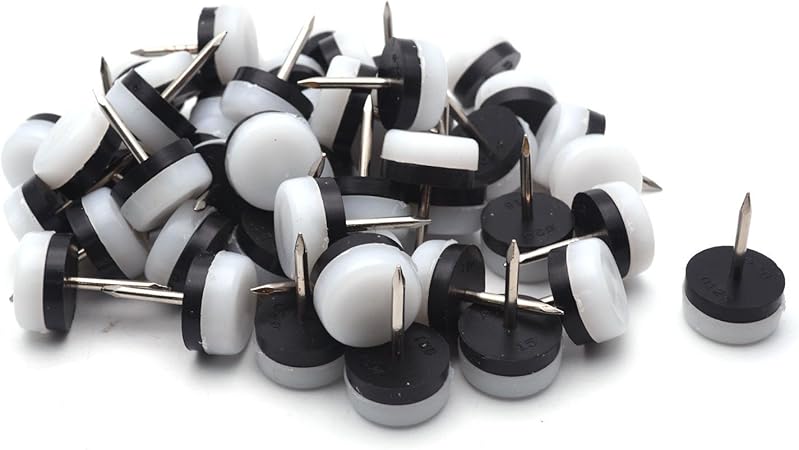 Antrader 50pcs Heavy Duty 3 4 Nail On Furniture Glides Table