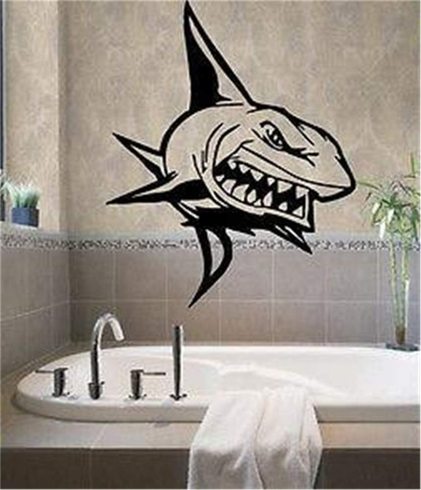 grunm Vinyl Wall Art Inspirational Quotes and Saying Home Decor Decal Sticker Killer Shark Big Teeth Ocean Marine Predator