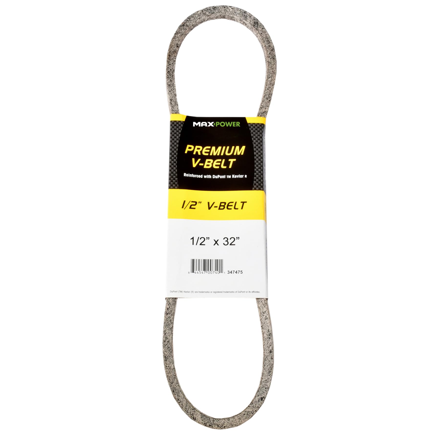 Maxpower 347475 Premium Belt Reinforced with Kevlar Fiber Cords, 1/2" x 32" — image 1