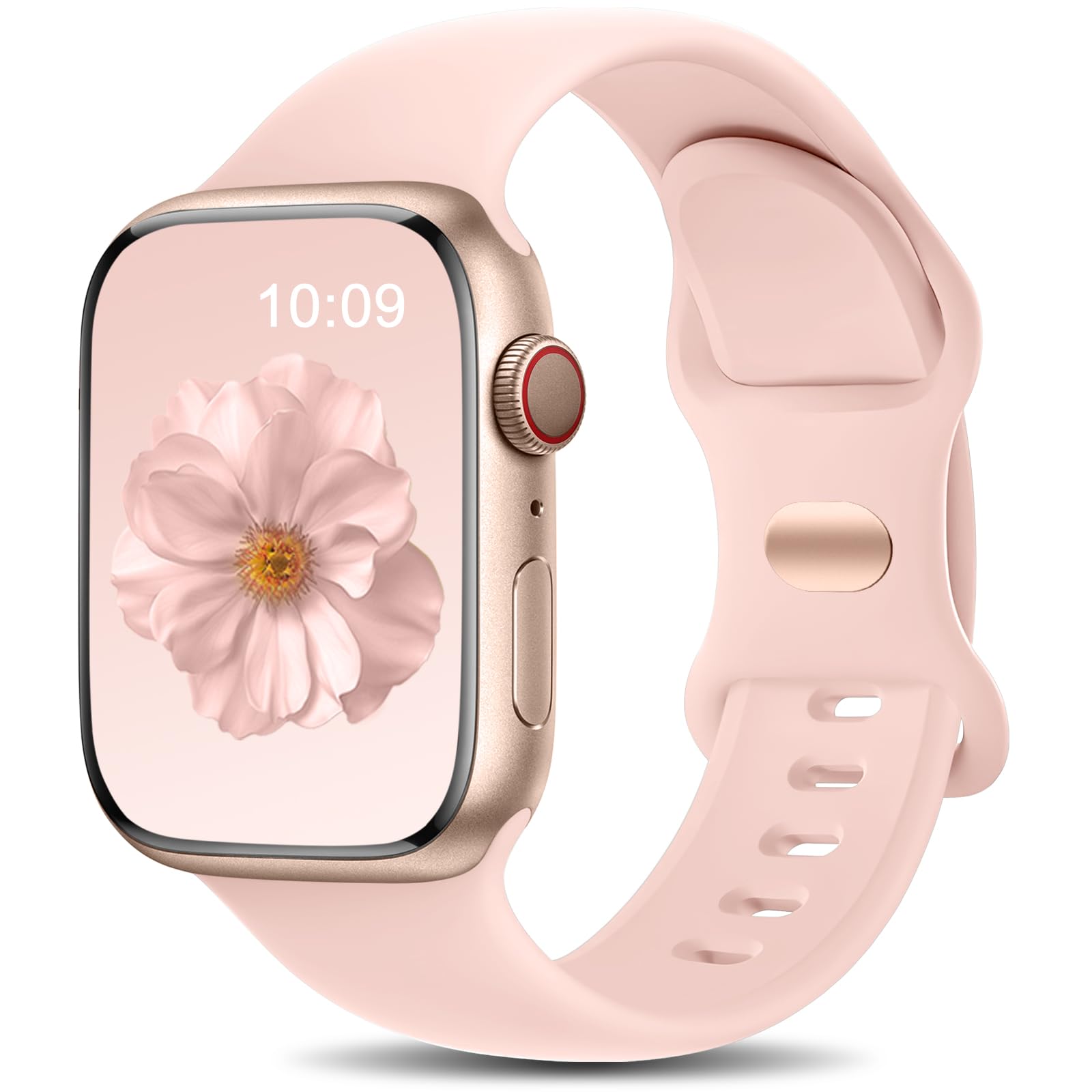 Charlam Compatible with Apple Watch Strap 40mm 41mm 38mm 42mm (Series 10 11) for Women Men, Sport Band Soft Silicone Replacement Straps for iWatch SE Series 11 10 9 8 7 6 5 4 3 2 1 SE 3, Sandpink