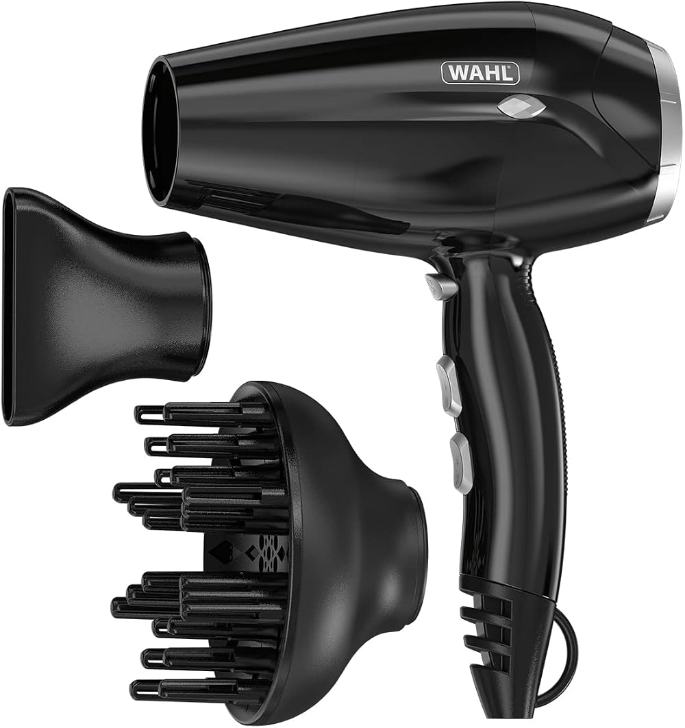 Wahl Power Shine Hair Dryer 2000W Cool Shot Diffuser Concentrator 3 Heat 2 Speed