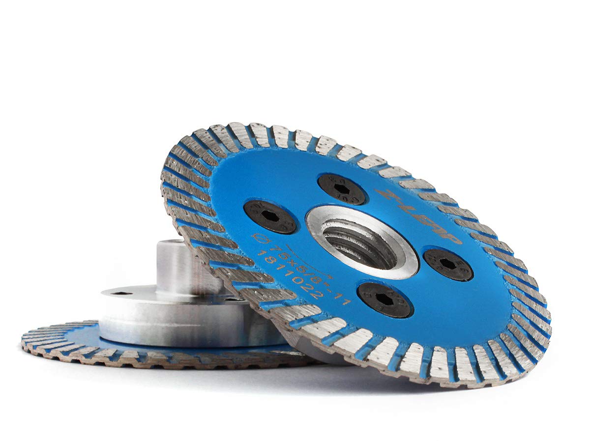 Z-LEAP 3 Inches Diamond Cutting Blade with Removable M14 Flange Sharpen Stone Marble Concrete