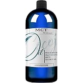 Dr Joe Lab MCT Oil - Pure, Fractionated Coconut Oil, Non GMO, Medium Chain Triglycerides, Vegan, Bulk Carrier Oil - 32 oz - for Skin, Hair, Nails, Body, Facial Hair