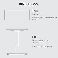 FLEXISPOT EC1 60" Large Height Adjustable, Electric