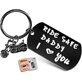 SUNSH Motorcycle Accessories for Men, RIde Safe Keychain Charm | Birthday Thanksgiving Day Gifts