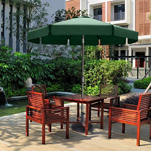 MasterCanopy 230 cm Sonnenschirm mit Volant Patioschirm Gartenschirm Terrassenschirm Tischschirm Martkschirm, Dunkelgrün – Bild 7