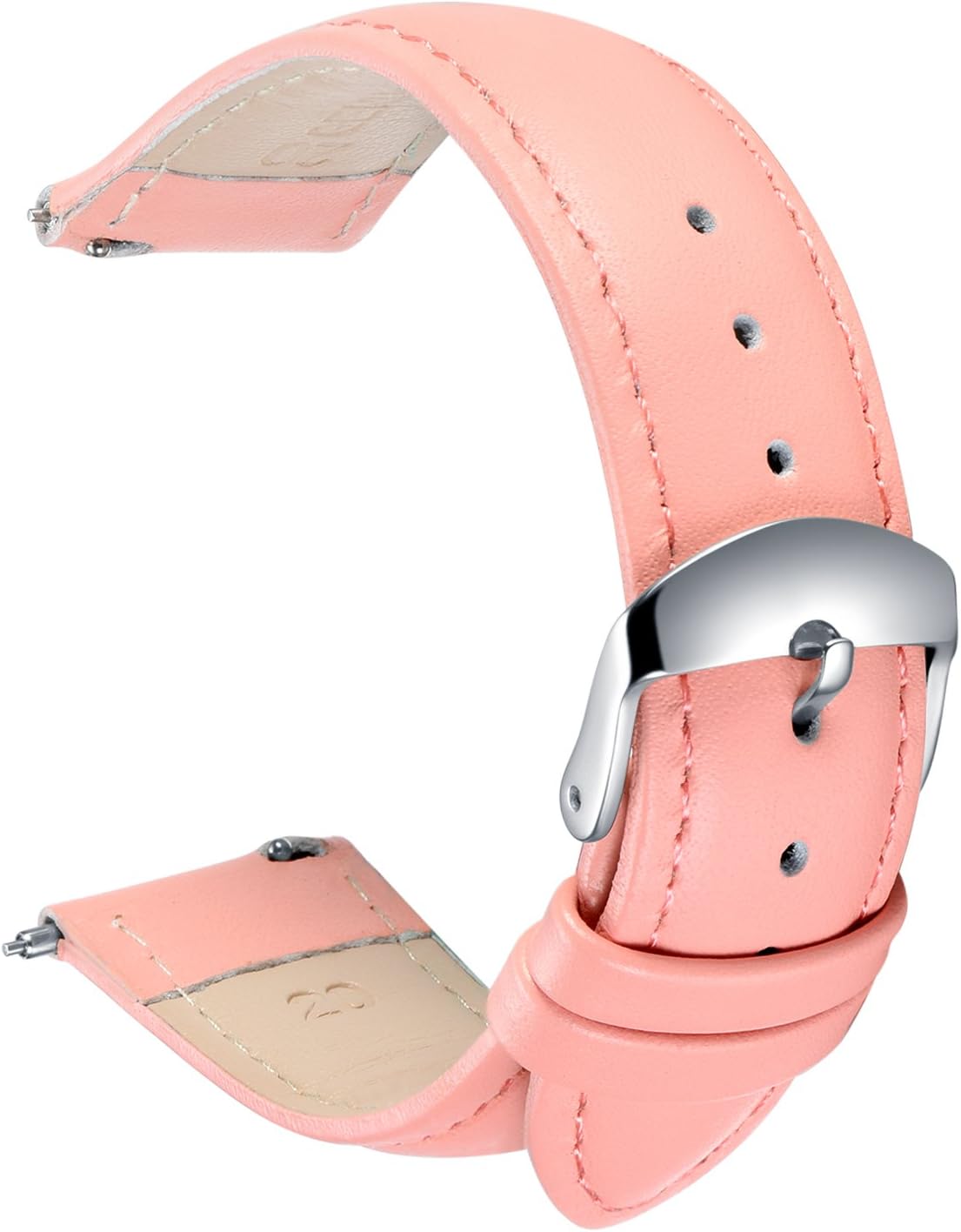 SONGDU Quick Release Leather Watch Band, Full Grain Genuine Leather Replacement Watch Strap with Stainless Metal Buckle Clasp 16mm, 18mm, 20mm, 22mm, 24mm