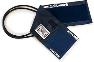 GRAHAM-FIELD Labtron Accumax Blood Pressure Cuff - Nylon Cuff & 2-Tube Latex-Free Bladder - Adult, Blue, 2362A