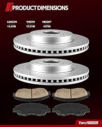 323.2mm Front Brake Pads and Rotors Kit Compatible