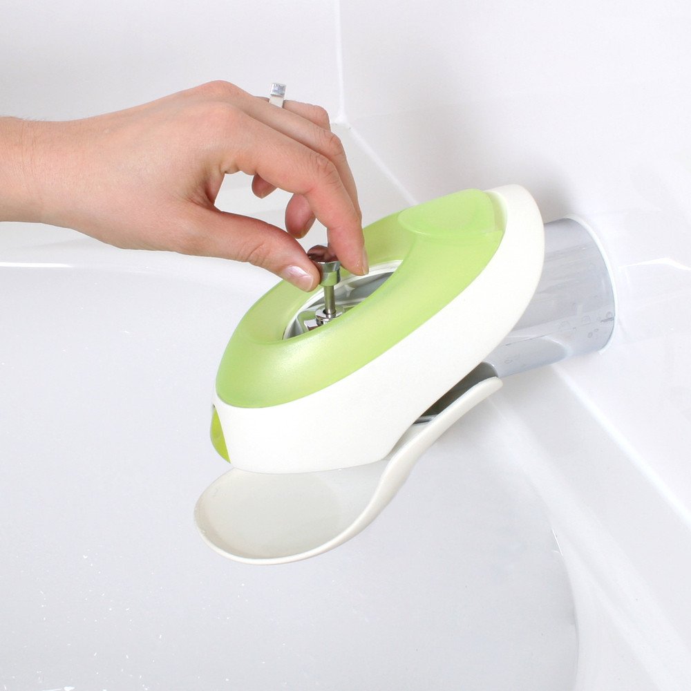 Boon Flo Water Deflector & Faucet Cover with Bubble Bath Dispenser, Blue : Bathtub Faucet And Fixture Bumpers : Baby