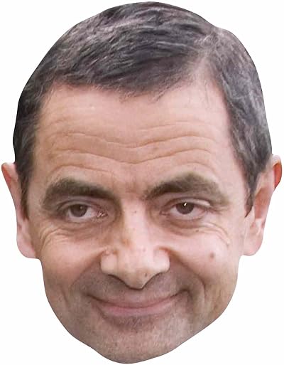 Star Cutouts Rowan Atkinson Cardboard Face Mask - Comedy Fancy Dress Costume