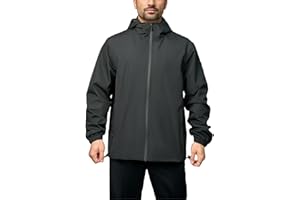 congluoki Rain Jacket Men Waterproof Windbreaker Lightweight Hooded Casual Coat for Daily Hiking Cycling Coat
