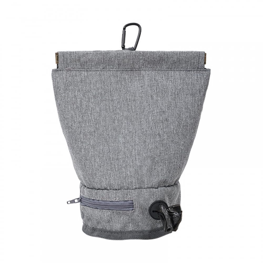 Dog Poop Bag Holder,Dog Waste Bags Container with Carabiner & Magnetic Closure fit Leash,Harness &Waist (not include poop bag)