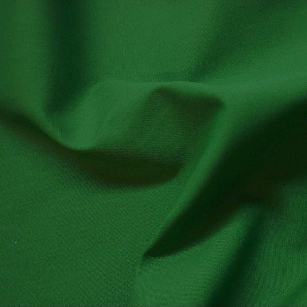 Tissu Poly-coton Vert Kelly - Largeur 45 Pouces, 15 Yards (environ 13.7m) - Rouleau Neuf