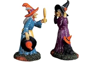 Lemax Spooky Town Collection Black Cat Millinery, Set of 2#72490