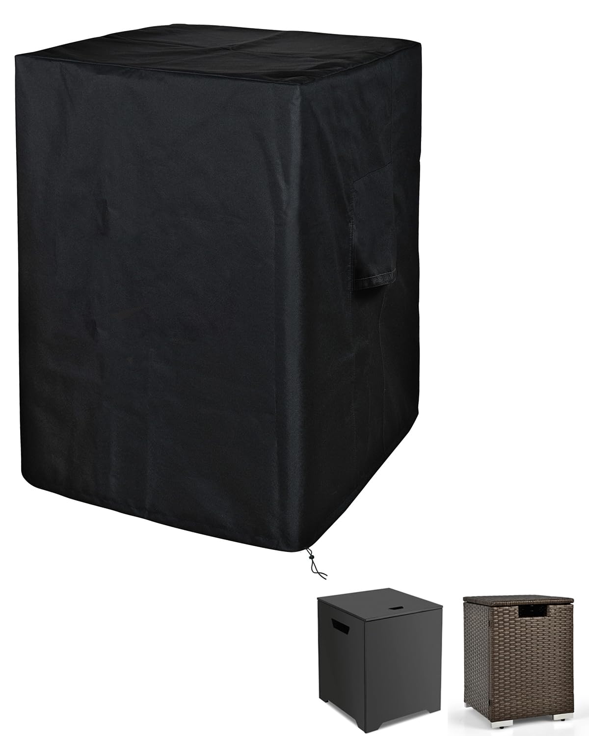 Photo 1 of SheeChung Propane Tank Cover 17"x17"x20",Fit for 20 lbs Propane Tank Square,Waterproof Heavy Duty 600D Outdoor Side Table/Storage Box Cover, Fire Table Patio Furniture Protector