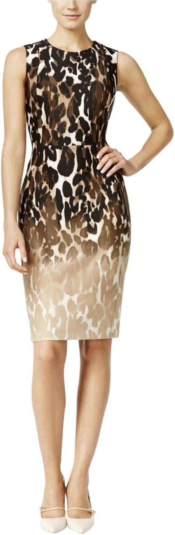 Calvin Klein Women's Sleeveless Printed Sheath Dress at Amazon Women’s