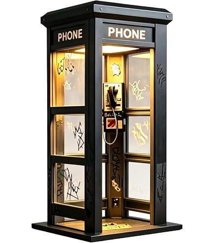 Amazon.com: Cyrank Phone Booth Shape Decorative Lights, Vintage 