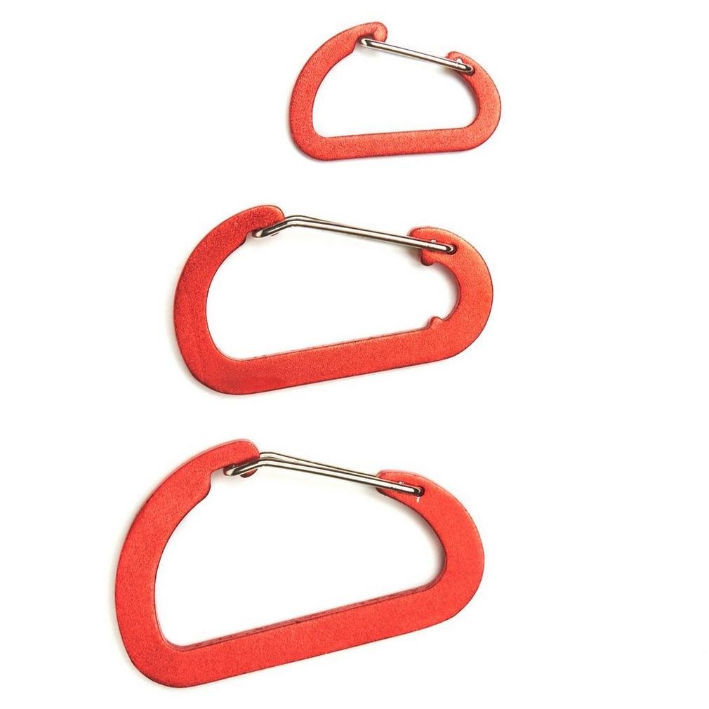 Lifeventure Ultralight Non-locking Karabiners (3-Pack), Aluminum Alloy Wiregate Fastening High Strength Key Rink Clip Hook