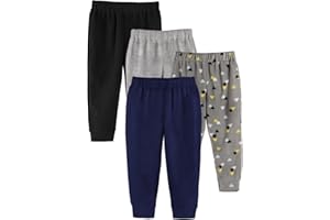 GLASH Kids Boys Sweatpants, 4pcs Casual Heated Micro Fleece Pants