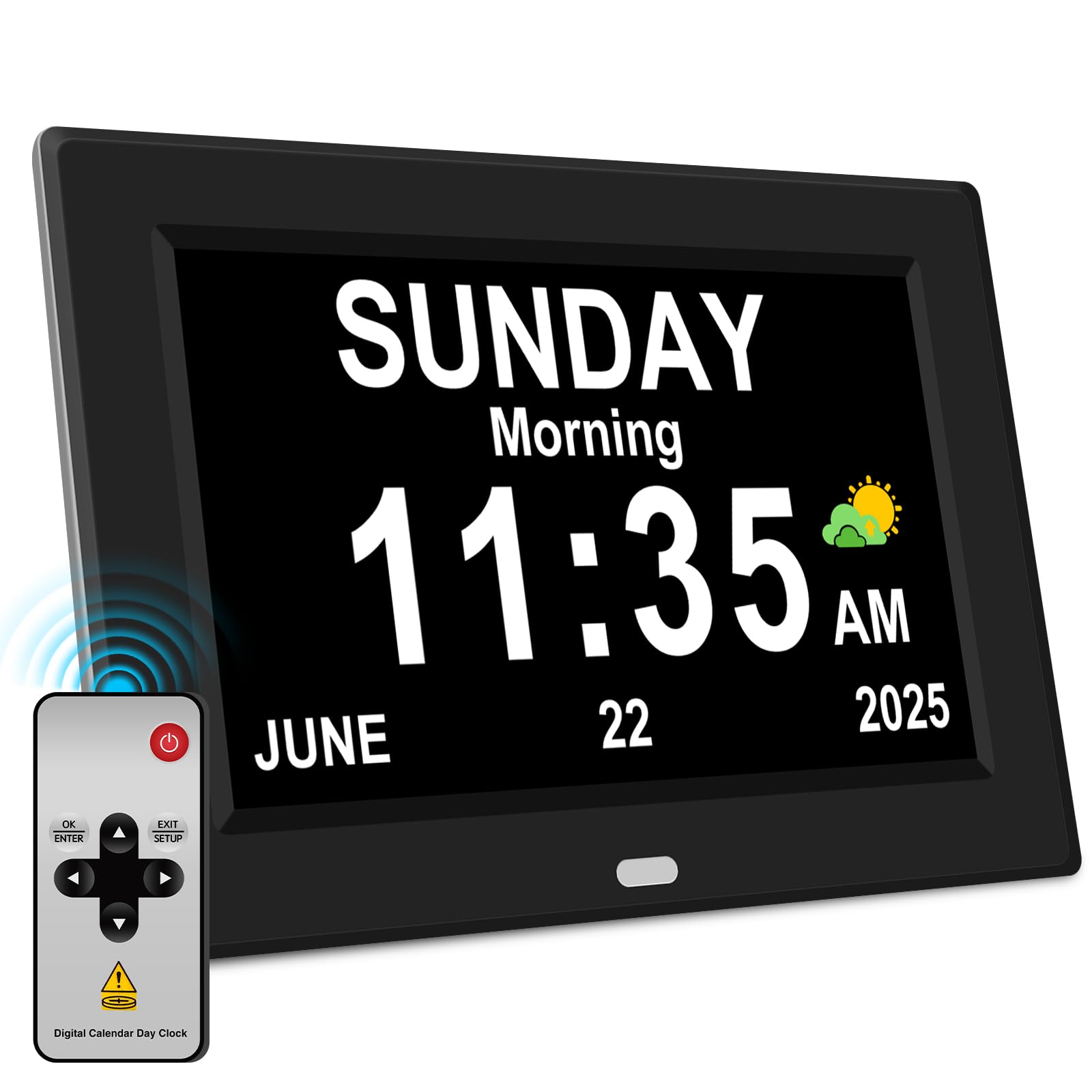 Photo 1 of 10'' Large Display Digital Alarm Clock for Seniors Date Day of Week Electric Digital Clocks 12 Alarms 4 Colors Desk Calendar Clocks for Memory Loss Alzheimers Clock Auto DST/Dimmer