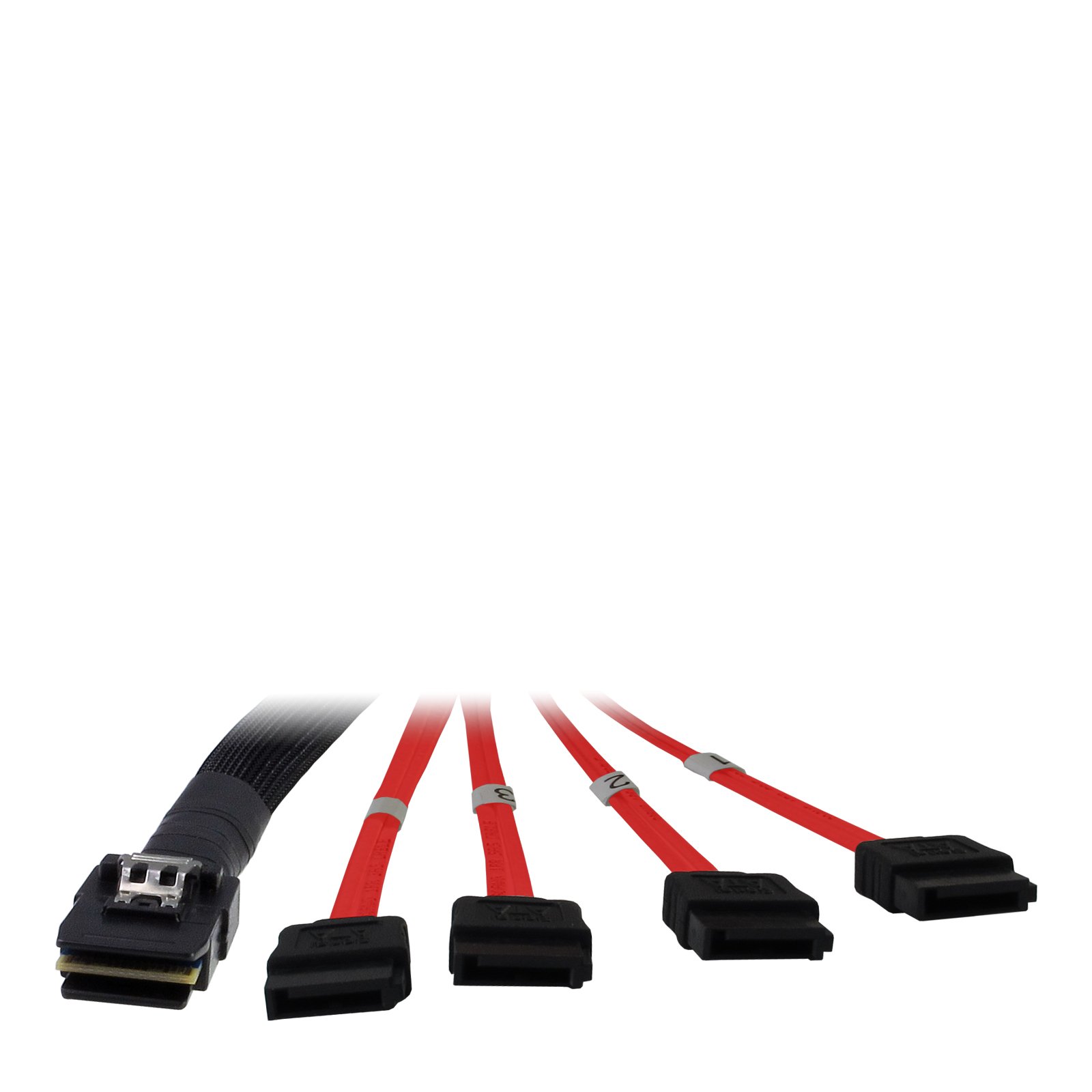 Inter-Tech Cable SFF 8087 4x SATA, Z for connecting 4 hard drives with 1 SAS controller