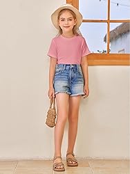 Girls Short Sleeve T Shirts Kids Summer Tops