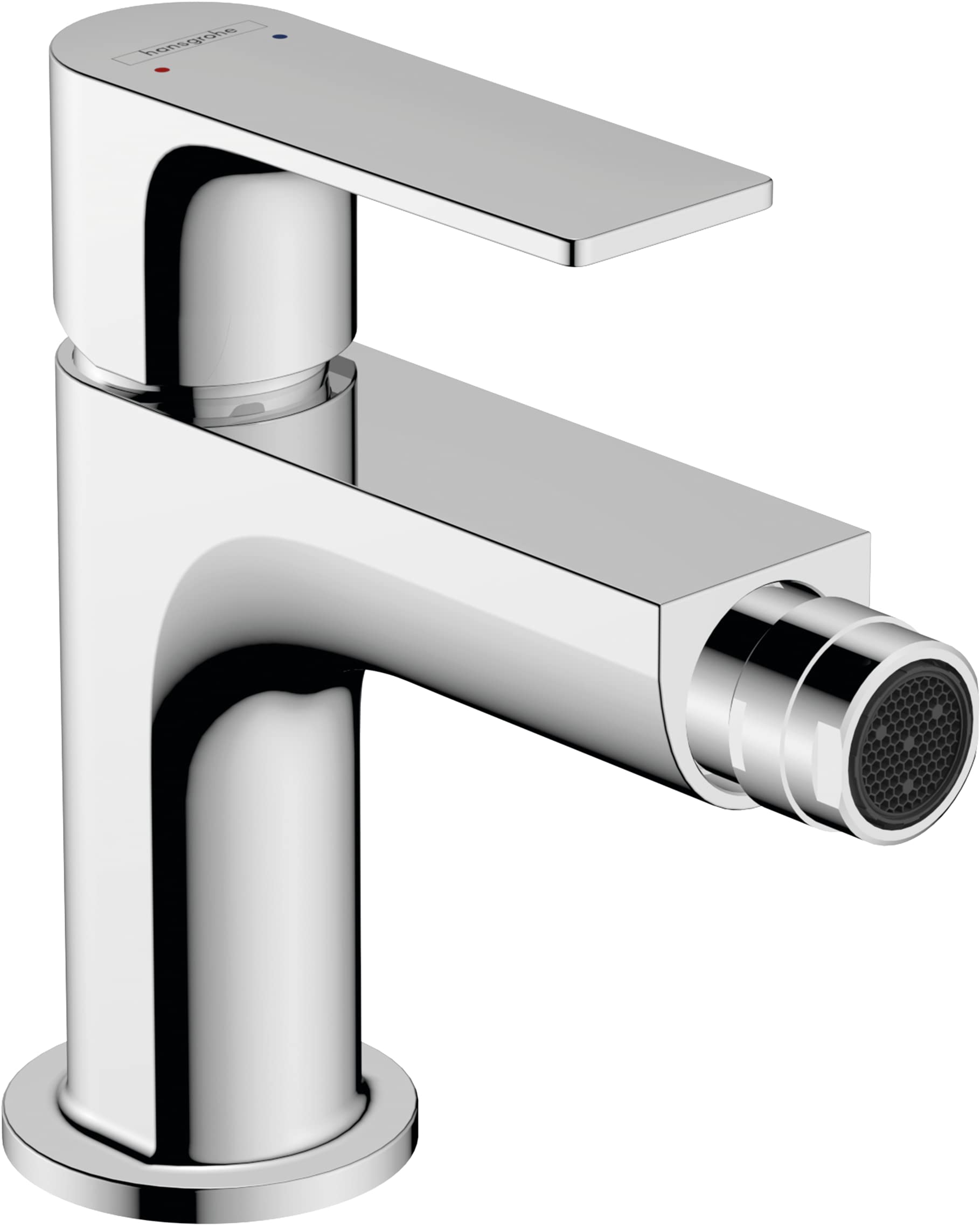 Hansgrohe Rebris E Single Lever Bidet Mixer with Metal Pop-Up Waste Set, Chrome, 72213000