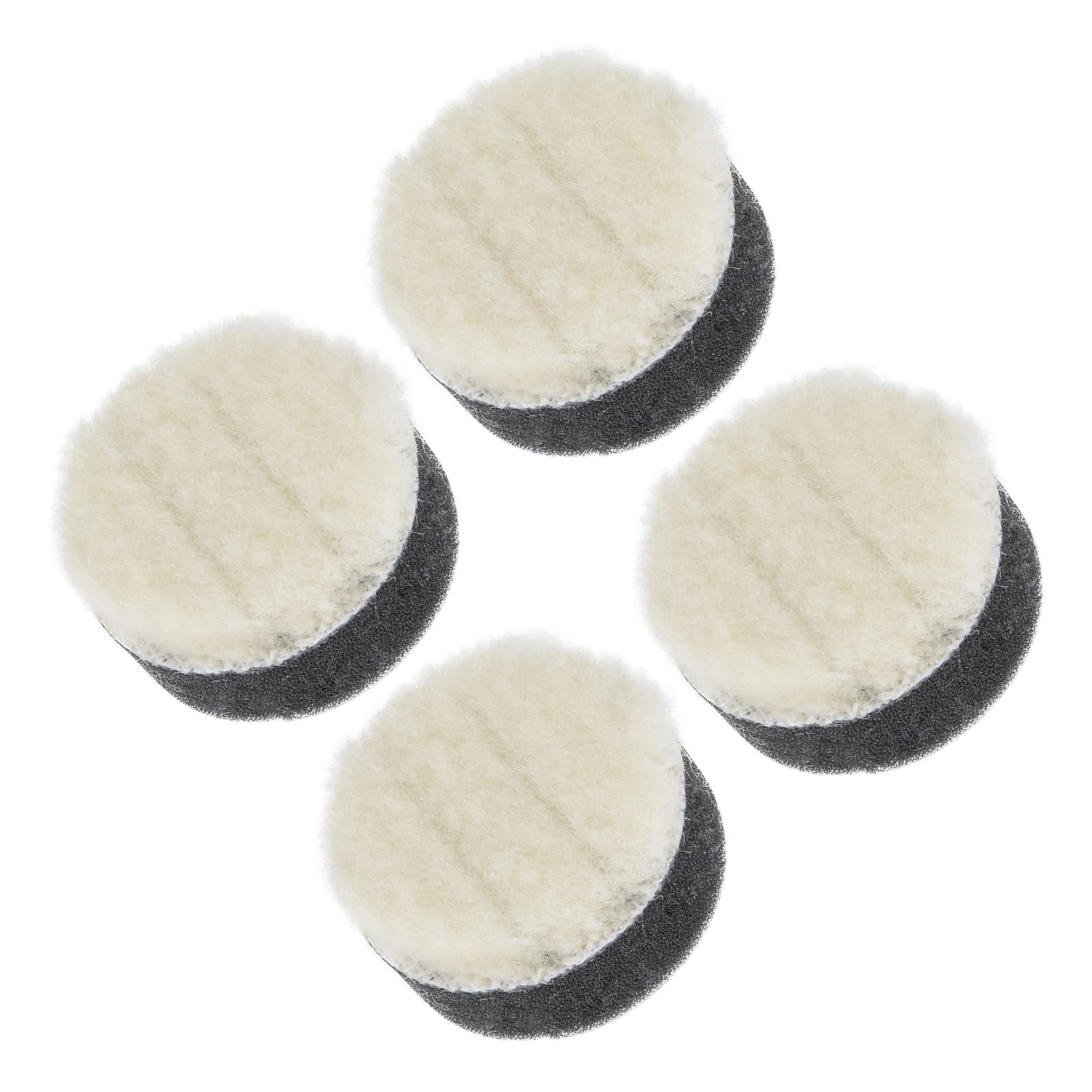 CoCud Wool Felt Sponge Polishing Pad, 1" Diameter, Wool Polishing Pad with a Thickened Sponge Buffing Wheel - (Applications: for Polishing Metal, Wood, Plastic), 4-Pieces