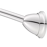 Moen MDN2170CH Magnetix 60-inch Curved Adjustable Single Shower Curtain Rod, Chrome