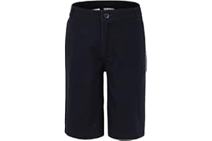 Bienzoe Boys School Uniform Shorts: Kids Cotton Trendy Adjustable Waisted Flat Front Twill Bermuda