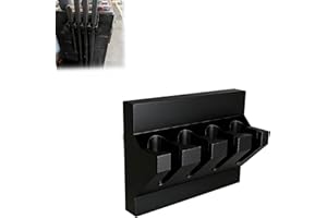 Trevandoria Magnetic Pry Bar Holder for 4 Tools, Secure Mount with Stabilizer, Space-Saving Organizer for Workshop, Tool Cart