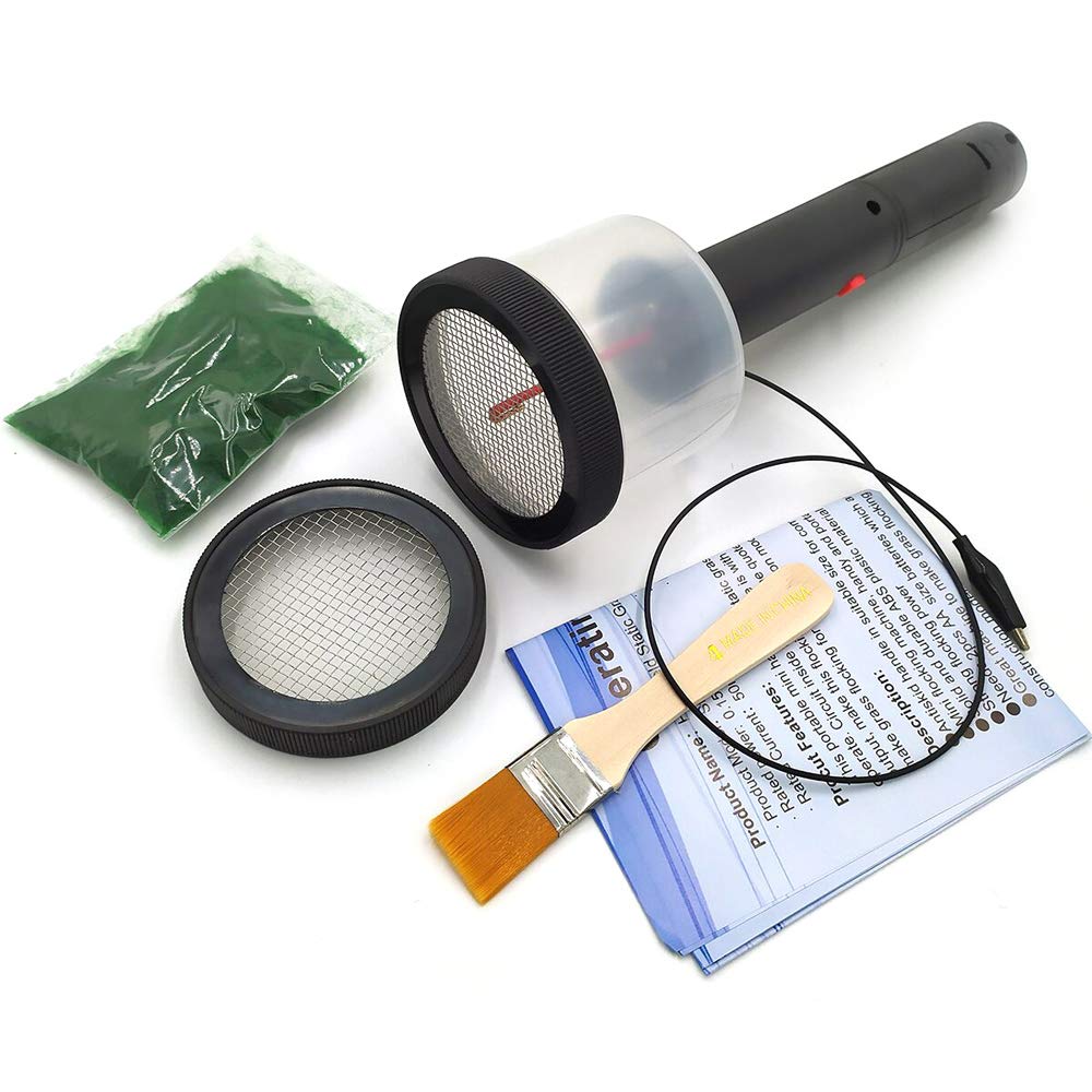 VISLONE Static Grass Applicator, Flocking Kit, ABS Mini Flocking Machine with Antiskid Handle for DIY Scenic Modelling Sand Table