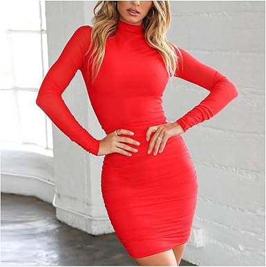 red bodycon dress amazon