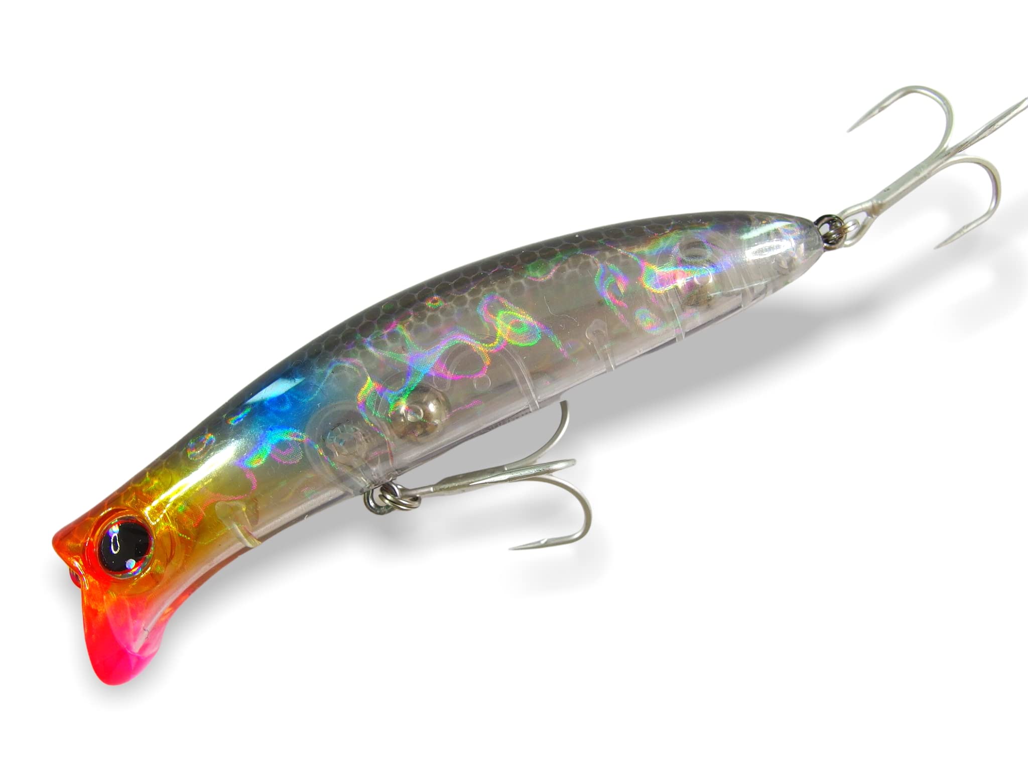 momolures - momowake 90 110 Floating Subsurface Minnow for Saltwater Bass fishing (90mm - CLEAR BORA) โ image 1